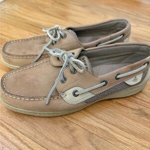 Sperry Women’s Brown and Cream Boat Shoes